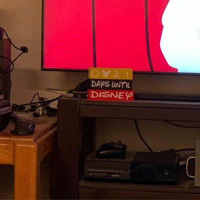 2-sided Disney Countdown Blocks, Vacation Countdown, Weeks/days Until ...