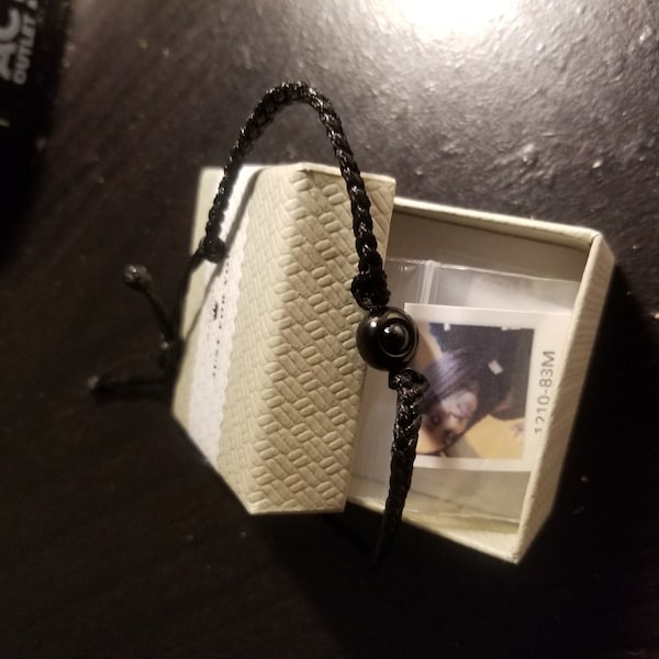 Personalized Circle Photo Stretch Keepsake Bracelet