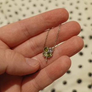Rose Gold Four Leaf Clover Pendant Necklace in Sterling Silver