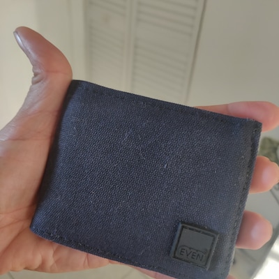 Bi-fold Wallet, Waxed Canvas & Recycled Bike Inner Tubes - Etsy