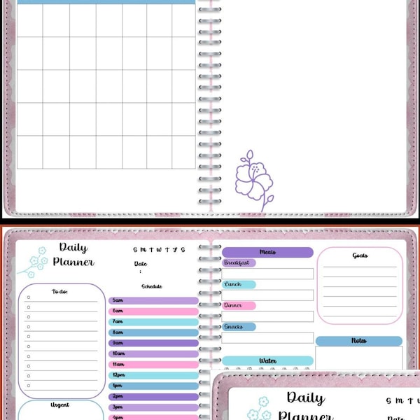 Colorful Weekly Meal Planner, Digital Meal Planner, Meal Plan Template ...