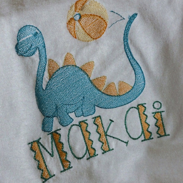 Sketch Dinosaur Bean Stitch Embroidery Font - Etsy