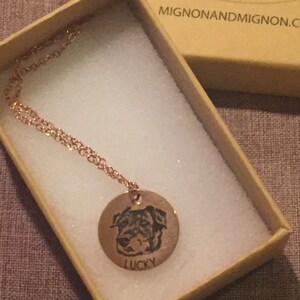 Personalized Gifts for Mom Dog Mom Personalized Necklace for Women Dog Necklaces Pet Memorial Engraved Necklace Pet Portrait Custom - LCN-AP photo