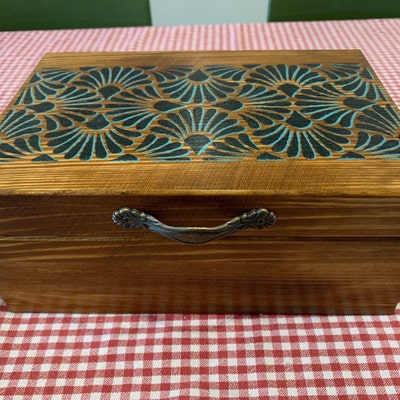 Rustic Tea Box With 3 Compartments Wooden Tea Bag Organizer Tea Chest ...