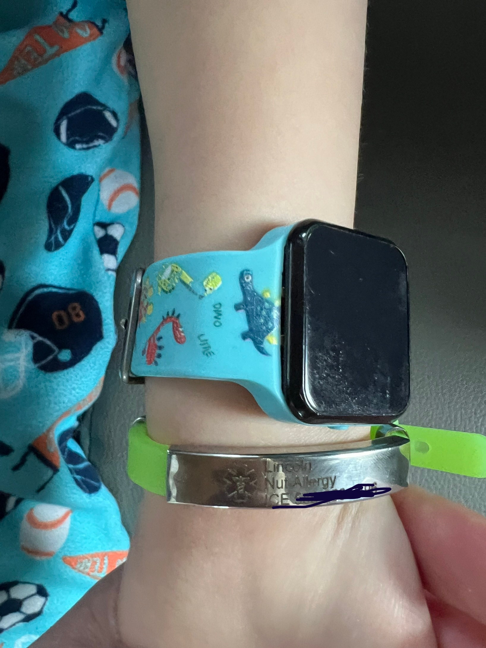 Kids emergency bracelet, personalized medical alert bracelet for kids, allergy bracelet, diabetic, autism & kids medical ID bracelet