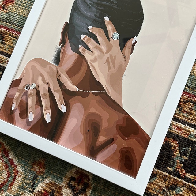 Interracial Paar Kunst, Schwarze Kunst, Schwarzer Mann und weiße ..., حجم الصورة 640x640