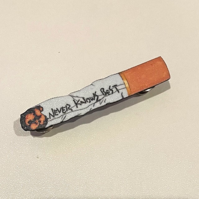 never knows best cigarette Never Knows Best Lapel Pin Pinback Button FLCL Fooly Cooly