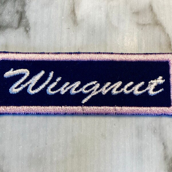 Custom Embroidered Name Tag – Sew-On Patch – 6x4 (B) – Motorcycle Biker Style