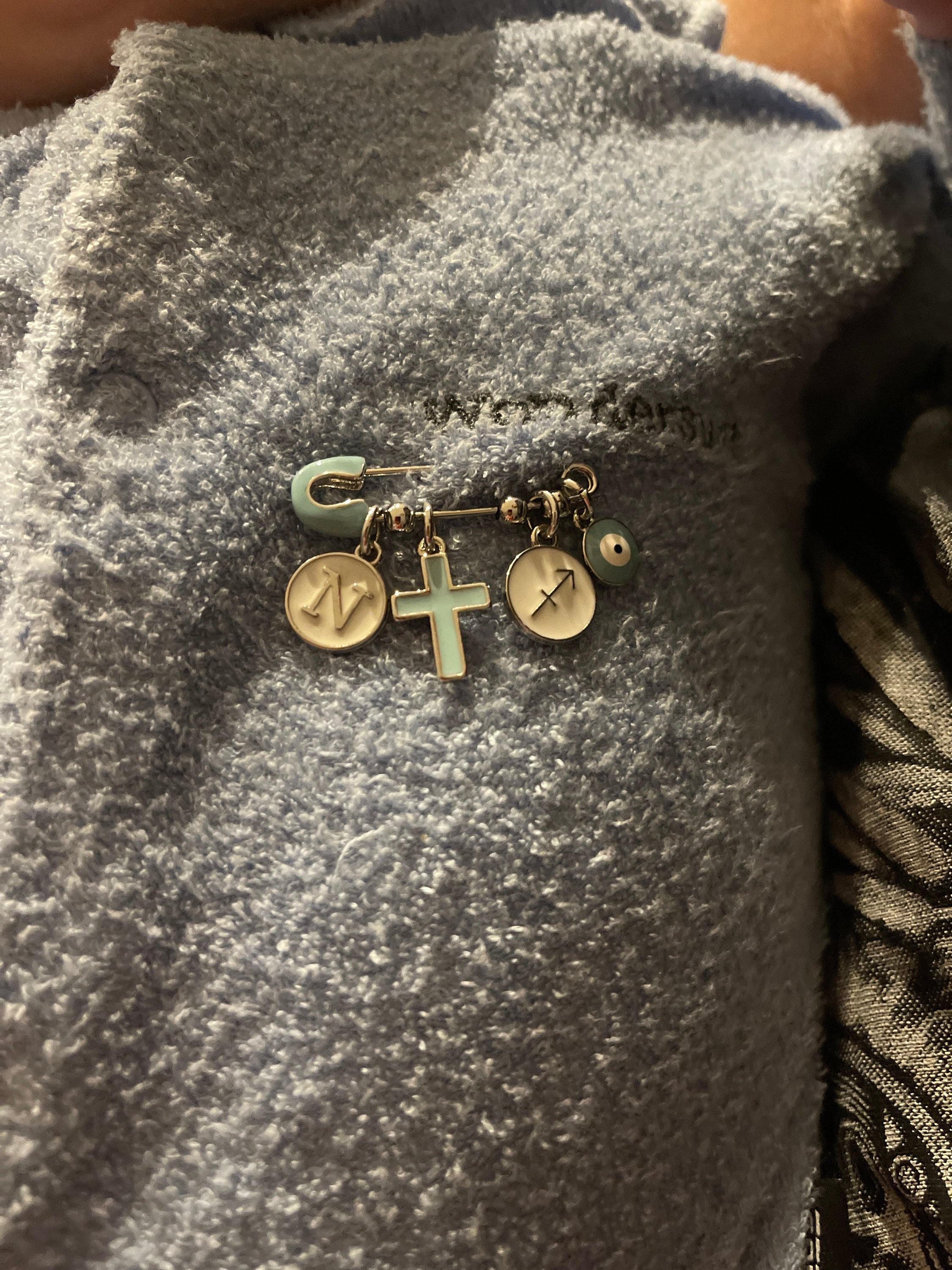 Personalized Baby Pin | Silver Baby Brooch | Baptism Pin | Stroller Pin | Baby Shower | Keepsake Baby Pin | Bridal Pin | Shell Gift Box