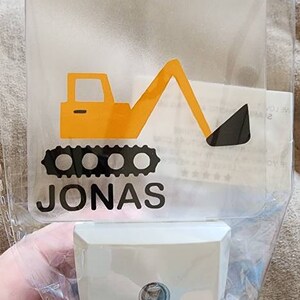 Luz Nocturna De Excavadora Personalizada, Luz Amarilla Enchufable, Luz Personalizada Para Dormitorio Infantil, Luz Enchufable Para Guardería, Temática De Construcción - México