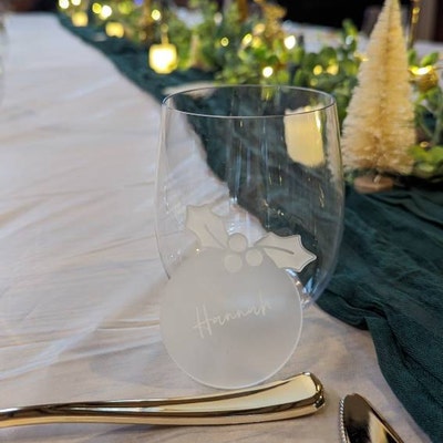 Christmas Table Decorations, Christmas Name Place Setting, Christmas