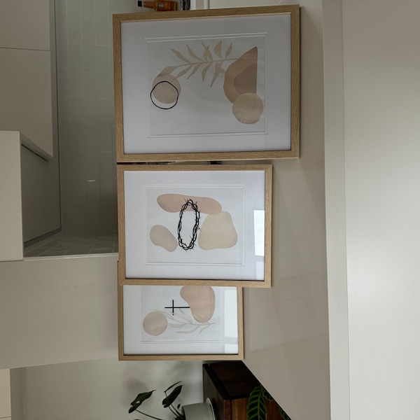 Set of 3 Pastel Pink Christian Prints Psalms Collection, Pink Christian ...