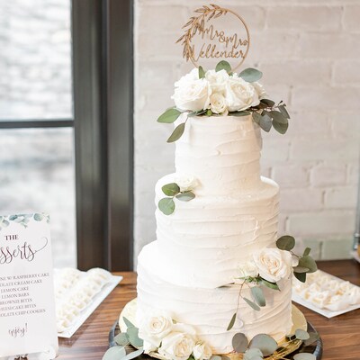 14 or 18 Personalized Round Wooden Cake Stand, Cupcake Riser, Rustic ...