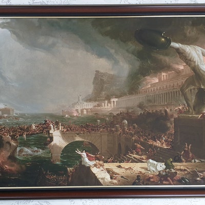 Thomas Cole : the Course of Empire Destruction 1836 Canvas Gallery ...