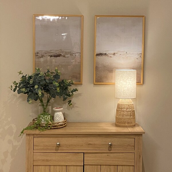 Beige Abstract Gallery Wall Art Set of 3: Nordic Minimalist Prints ...
