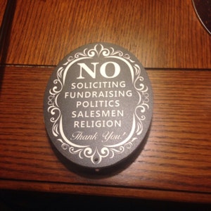 no soliciting sign for home and business stylish laser cut