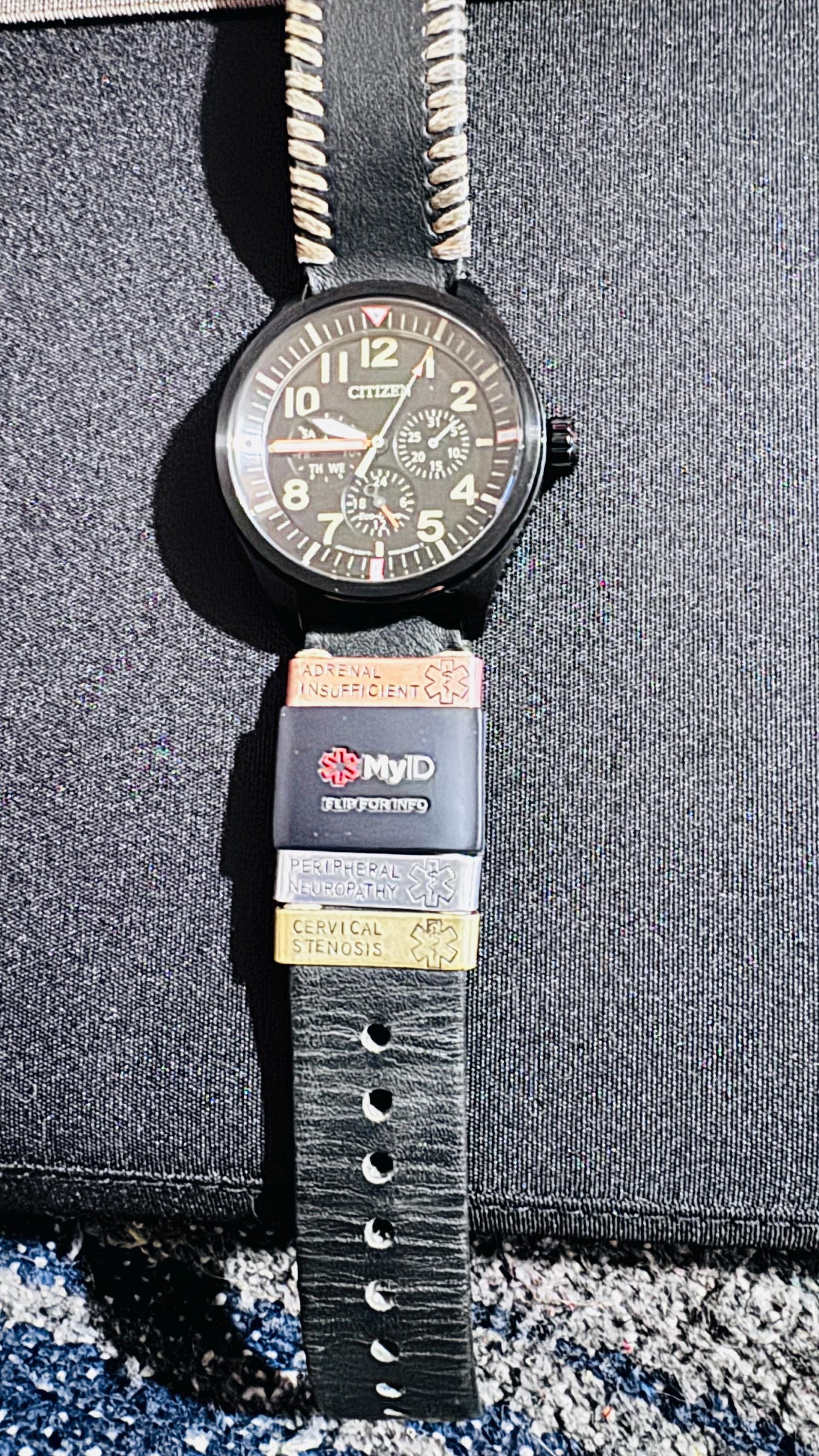 Custom Medical Alert Smart Watch Charm, Personalized Watch Band Charm, Medical ID Watch Band Slide Charm, Allergy Condition Emergency Alert