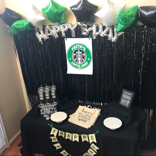Starbucks Birthday Coffee Lover Printable Banner, Instant Download ...
