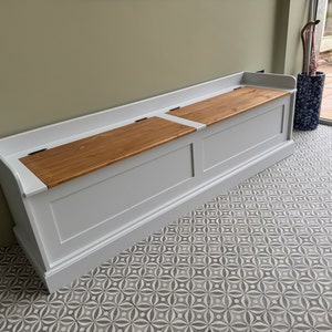 4ft Narrow Monks Bench Hall Storage Seat Customise in Any Farrow and ...