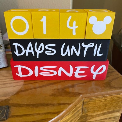 2-sided Disney Countdown Blocks, Vacation Countdown, Weeks/days Until ...