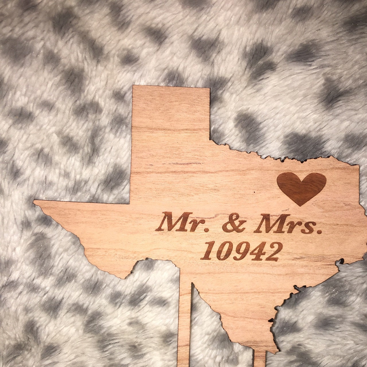 Wood State Cake Topper [Any state, rustic country vineyard wedding decor ] JW Design Studio