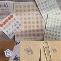 Mini Icons Stickers Sheet | Transparent Stickers | Planner Stickers ...