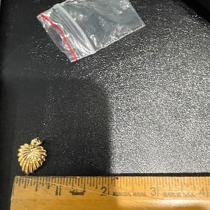 14K Gold Plated Fluted Heart Pendant,Fluted Heart Love Pendant, Sunburst Heart Pendant, Dainty Fluted Heart Charm, Fluted Heart, Heart Charm