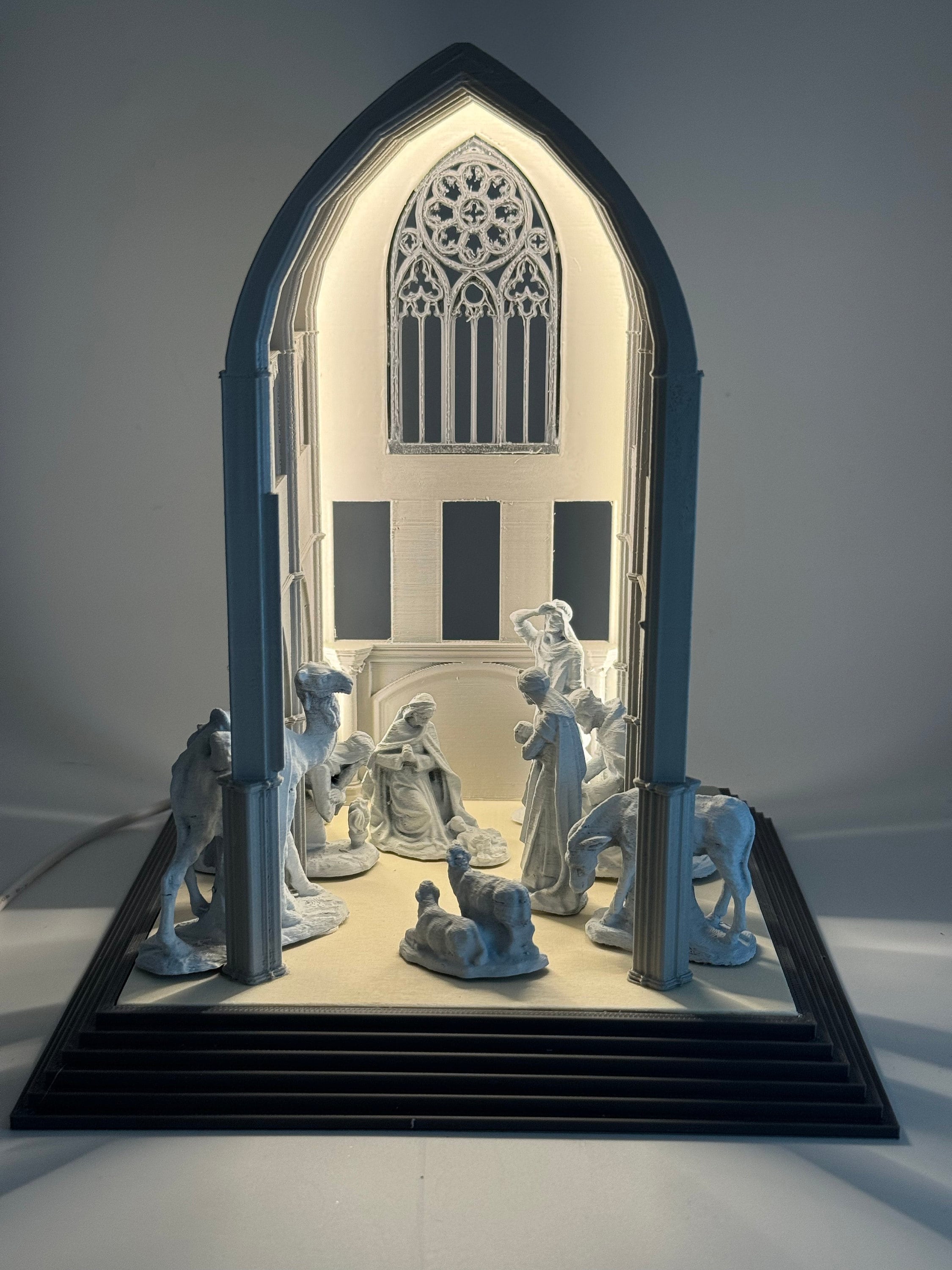 Mini-Kirchenlampe Jesus gekreuzigt Jungfrau Maria Jesus mit Heiligem Herzen