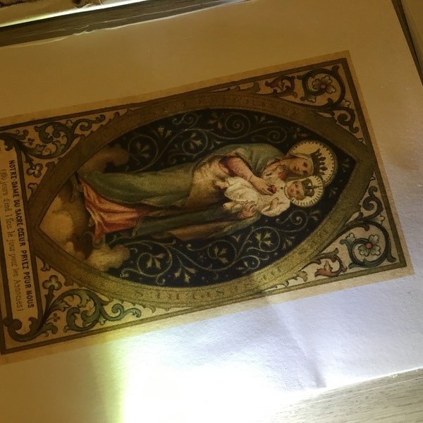 Our Lady of the Sacred Heart – Based on a Vintage French Holy Card ...