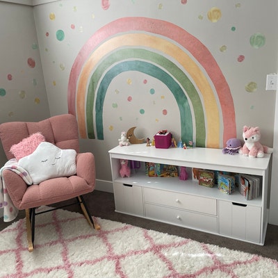 FRIENDS RAINBOW Wall Decal for Kids / Watercolor Boho Dots / Rainbow ...