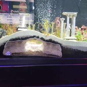 Corner Rocky Grotto | Create an adventure zone for your fish, shrimp, pleco, reptile and continue to observe them as they play and forage.