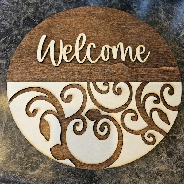Welcome to Our Home SVG File, Glowforge Files, Welcome Door Sign Svg ...
