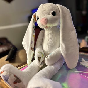 Big Bunny Plushie pattern Large rabbit Cuddly toy Cute Bunny stuffed animal Fluffy rabbit PDF Patterns 21 inch