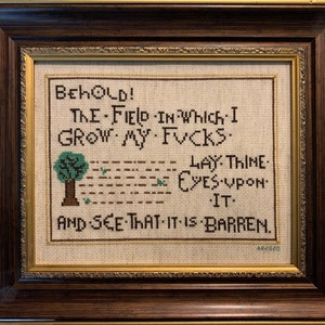 Pattern Mature Behold The Field In Which I Grow My F Ucks Etsy