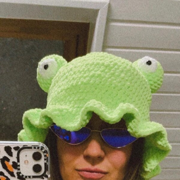 Frog Bucket Hat Crochet Pattern | Amigurumi Style Beginner PDF Download ...