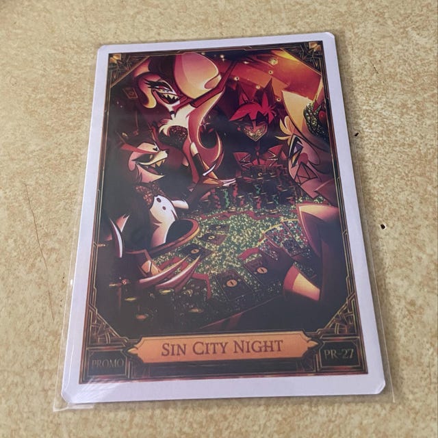 Hazbin Hotel Custom Fan Art Trading Card: Sin City Night PREORDER