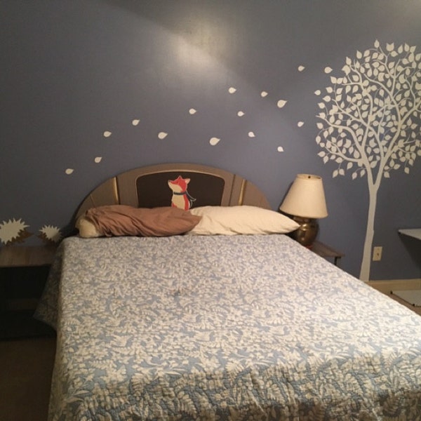 White Tree Wall Decals - Nursery Wall Decal - Large Kids Room Wall ...
