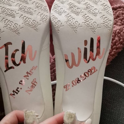 Hochzeitsschuhe Aufkleber Ich Will Brautschuhe Aufkleber Sticker