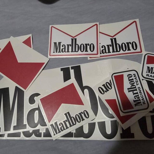 Marlboro Vintage Racing Decal Sticker Kit - Motorcycle Rally Car