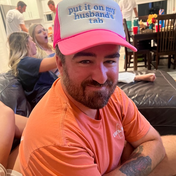 Put It On My Husband's Tab Two-Tone Corduroy Cap main image 1