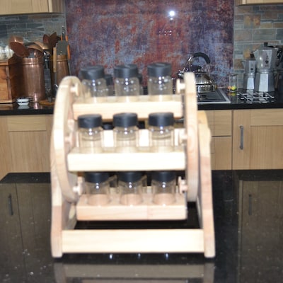 Wooden Spice Rack, Tabletop Spice Rack, Wall Spice Rack, the Whole ...