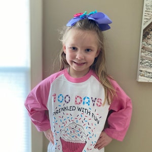 100th Day of School Raglan T Shirt 100 Sprinkles 100 Days Sprinkled ...