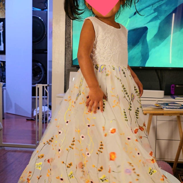IMEKIS Abito da Ragazza di Fiori Abito da Festa Nuziale Senza Maniche da Damigella d'Onore Principessa Hi-Lo Bowknot Tutu Tulle Abito da Ballo Formale di Compleanno da Spettacolo Blu 18-24 Mesi