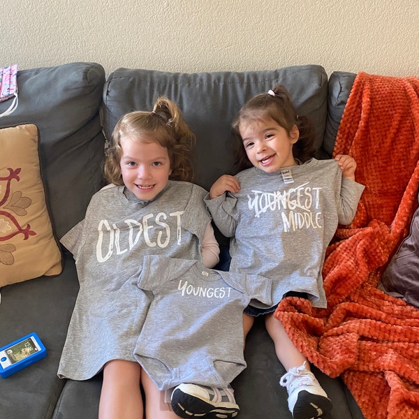 Big Brother AGAIN / Big Sister AGAIN Kids T-Shirt - Sibling Baby Announcement