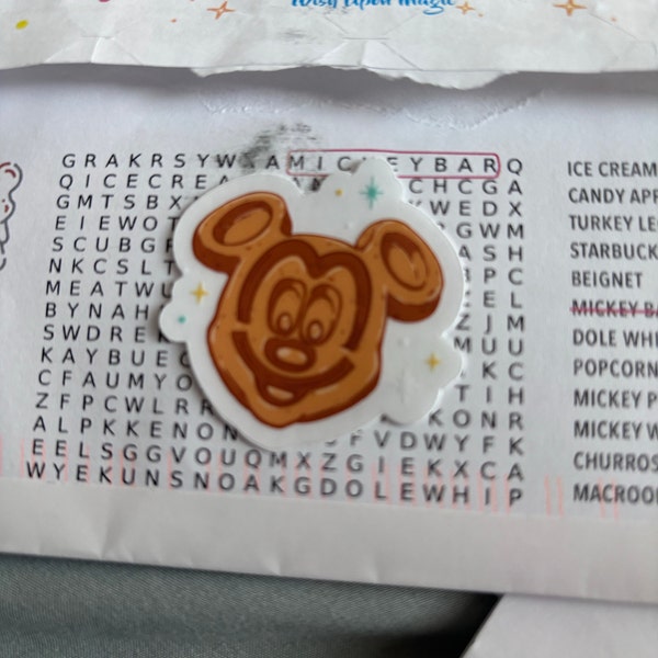 Mickey Waffle Sticker Mickey Waffle Sticker, Disney Foodie Snacks Transparent Classic Sticker ...