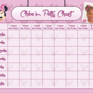 minnie mouse pink potty chart potty training chart potty cars potty training chart