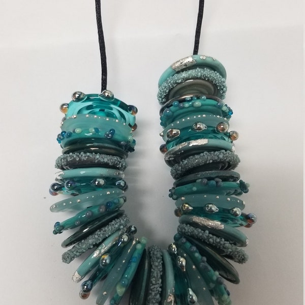 Lampwork Beads Boho Jewelry Supplies Glass Disc Beads for Jewelry Sets