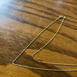 1mm Twisted Singapore Chain Necklace Real Solid 14K Yellow Gold Sparkle ...