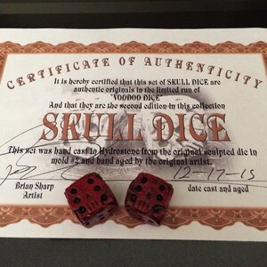 Hand Cast Red Skull Dice Oogie Boogie Nightmare Movie Dice Etsy