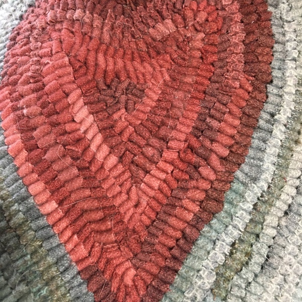 RUG HOOKING KIT - Primitive Folk Art Heart on Linen - Etsy